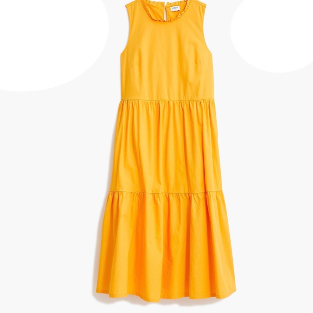 JCREW 🟨 Tiered Cotton Dress NWT
